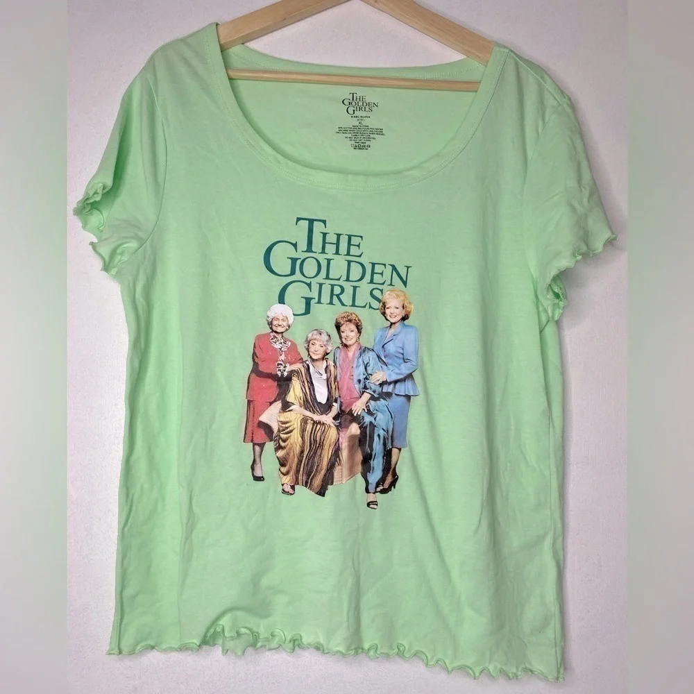 NWOT ABC STUDIO The Golden Girls Women’s XL Mint Green Novelty Short Sleeve - Picture 1 of 4